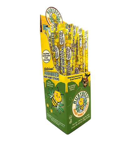 RubyBees Hemp-Infused Honey Sticks